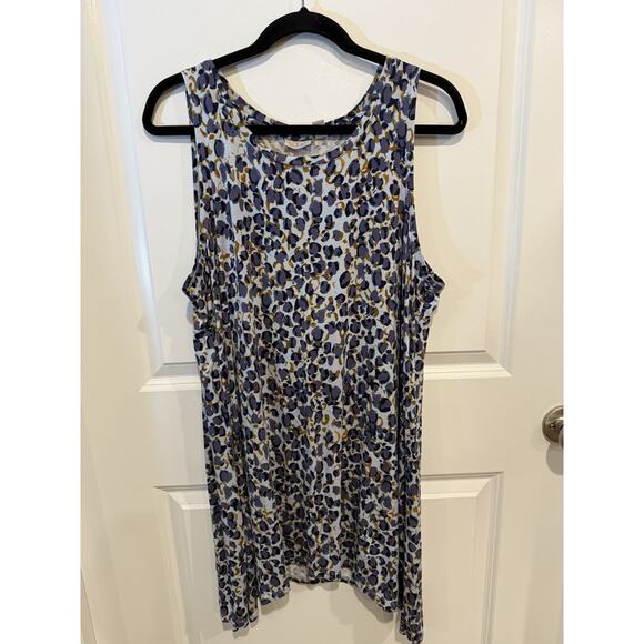 LOGO by Lori Goldstein Tops - LOGO by Lori Goldstein Sleeveless Round Neck Long Tunic Boho Tank Top ~ Size 1X